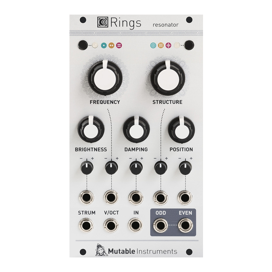 Mutable Instruments Rings Quick Start Manual