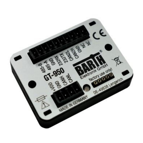 Barth lococube GT-950 Manual