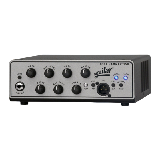 Aguilar Tone Hammer 350 Manual