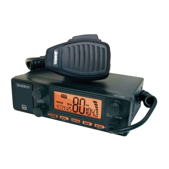 Uniden UH7750NB Owner's Manual