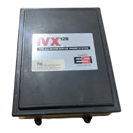 ESI IVX 128 Plus Upgrade Manual