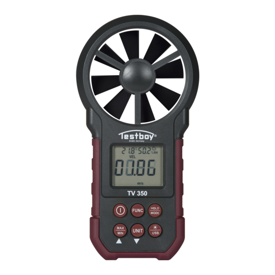Testboy TV 350 Operating Instructions Manual