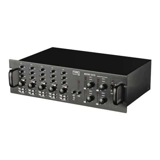 Montarbo FIVEO MATRIX5475 Owner's Manual