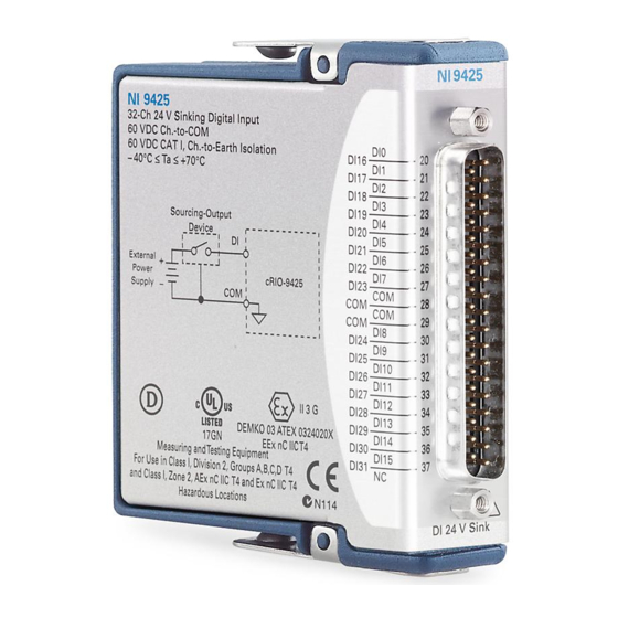 National Instruments NI-9425 Operating Instructions And Specifications