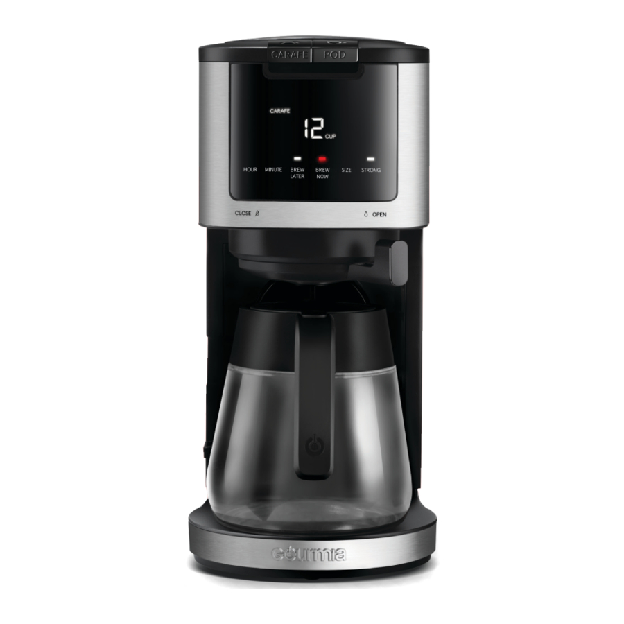 Gourmia GCM3269 - 12-Cup + Single Serve Coffee Maker Manual