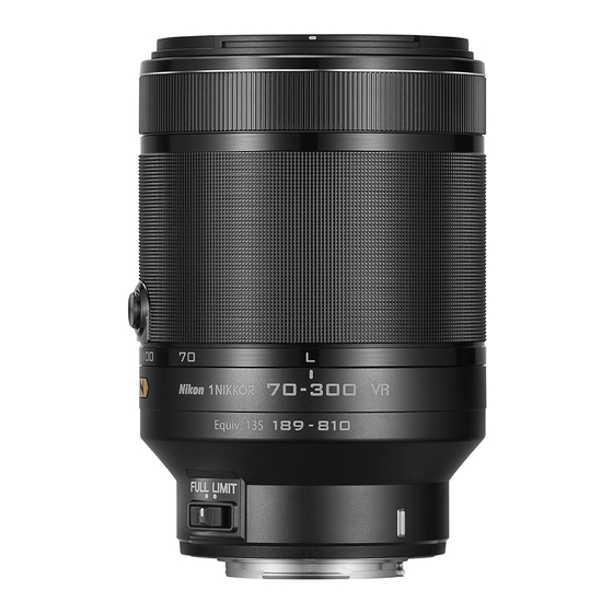 Nikon 1 NIKKOR VR 70-300mm f/4.5-5.6 User Manual