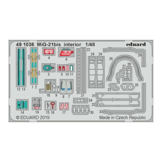 Eduard MiG-21bis interior Assembly Instructions