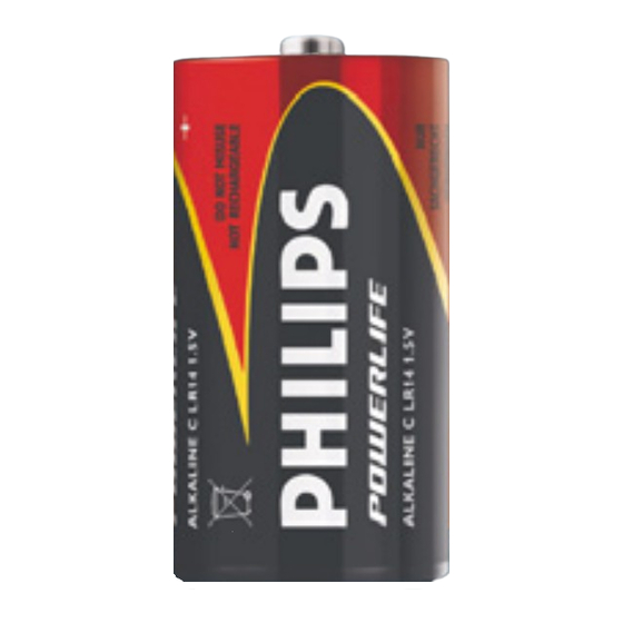 Philips Power Life LR14PB6C Specification Sheet