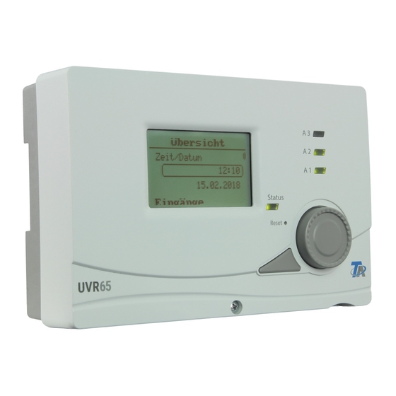 Technische Alternative UVR65 Programs, Installation, Electric Connection User Manual