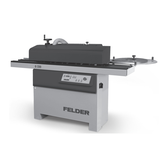 Felder G 220 Operating Manual