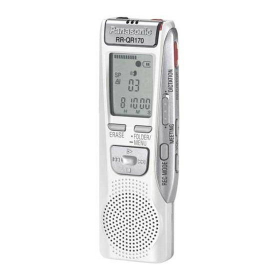 Panasonic RR-QR180 Operating Instructions