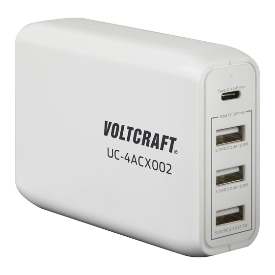 VOLTCRAFT UC-4ACX002 Operating Instructions Manual