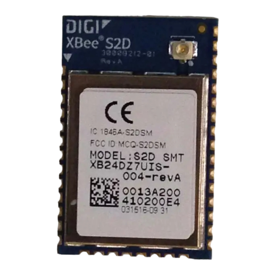 Digi XBee ZigBee S2D Manuals