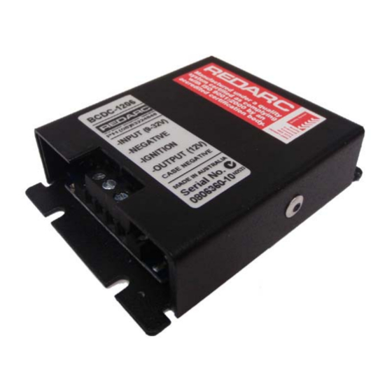 Redarc BCDC-1206 Quick Start Manual