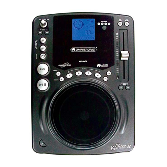 Omnitronic DJS-1050 Operating Instructions Manual