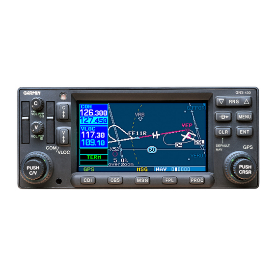 Garmin GPS 400W Installation Manual