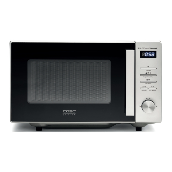 CASO DESIGN Microwave M 20 Ceramic Gourmet Instruction Manual