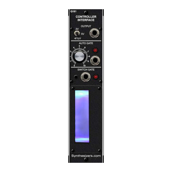 Synthesizers.com Q181EB Quick Start Manual