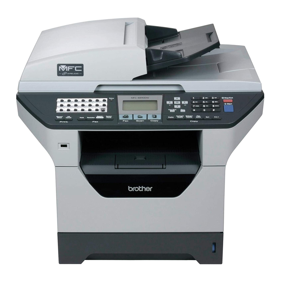 Brother MFC 8890DW - B/W Laser - All-in-One Quick Setup Manual