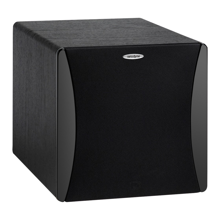 Velodyne Impact-10 User Manual
