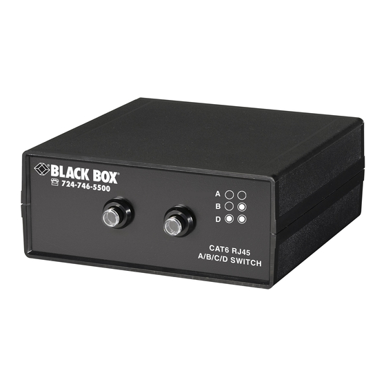 Black Box SW1030A Manual