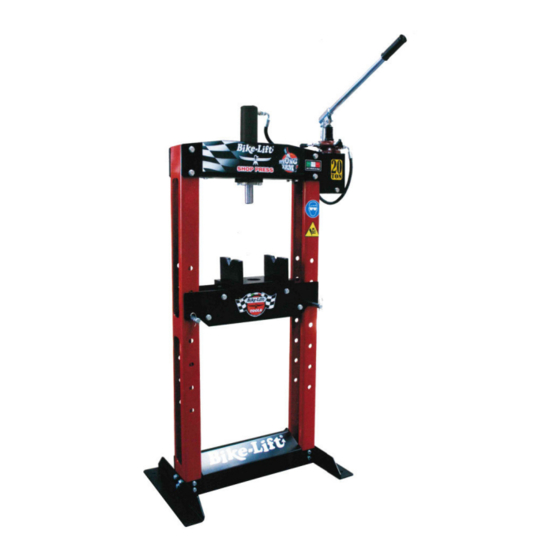 Bike-Lift PSB-20 Use And Maintenance Manual