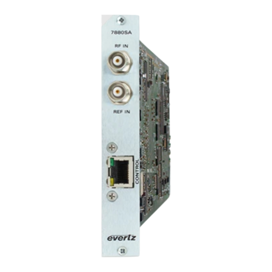 evertz 7880SA User Manual