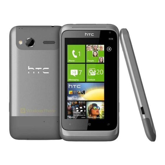 HTC HTC Radar Windows Phone Smartphone Manuals