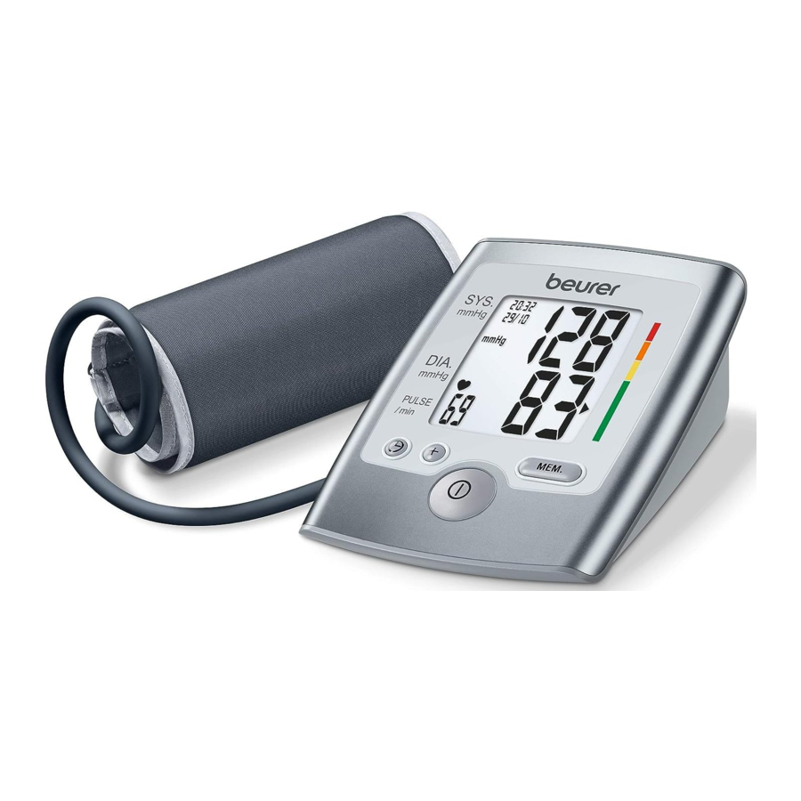 Beurer BM 35 - Upper arm blood pressure monitor Manual