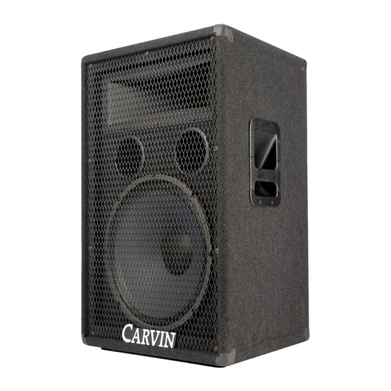 CARVIN TR1502 Instructions