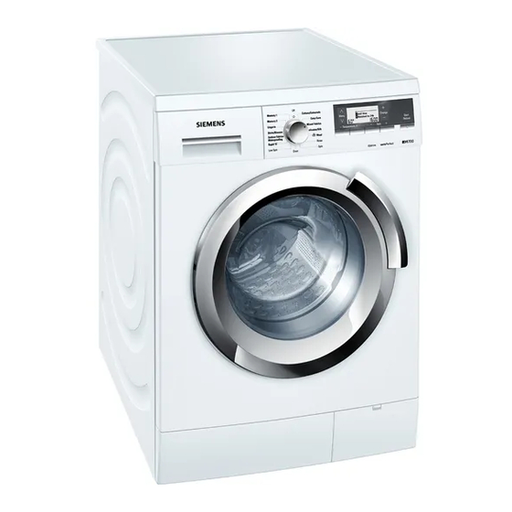 Siemens Washing machine Installation Instructions Manual