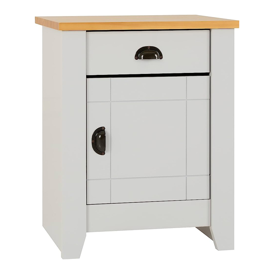 Seconique LUDLOW BEDSIDE GREY GLOSS Assembly Instructions Manual