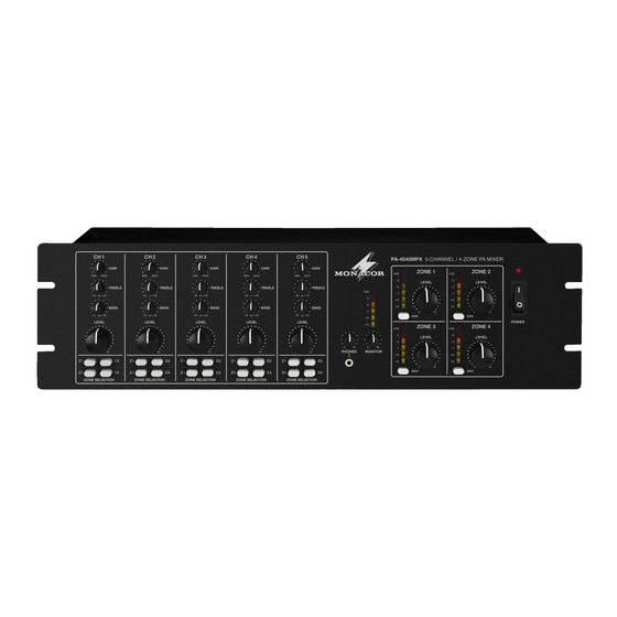 Monacor PA-4040MPX Instruction Manual