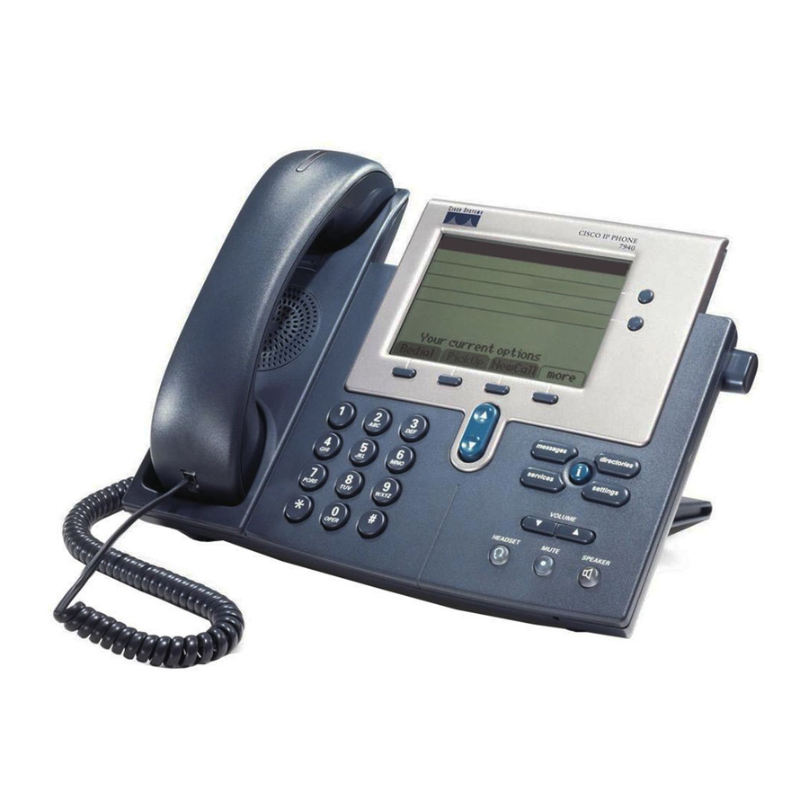 Cisco 7940 series Quick Reference Manual