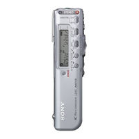 Sony ICD-SX66 - Ic Recorder Operating Instructions
