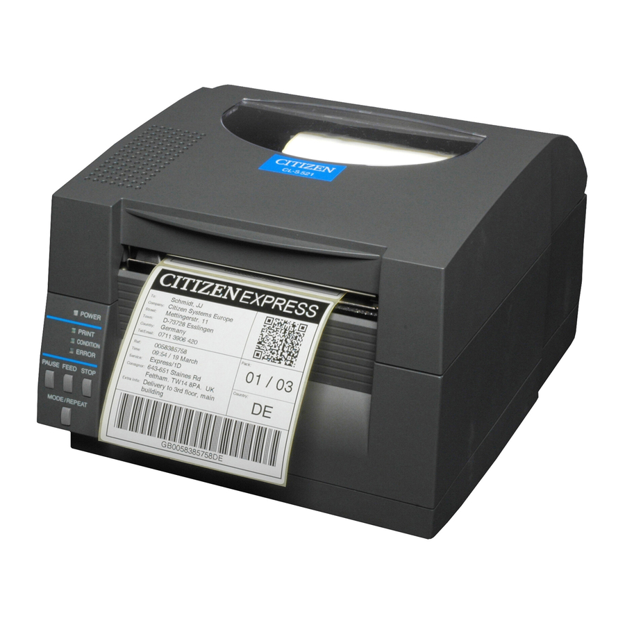 Citizen CL-S521 Quick Start Manual