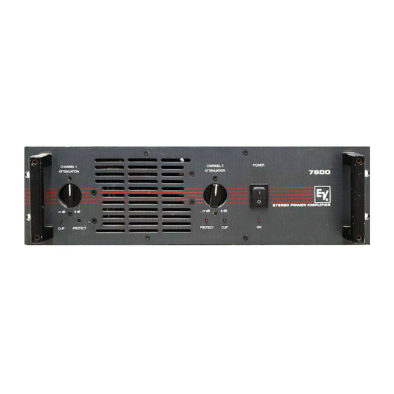 Electro-Voice 7600 Owner's Manual