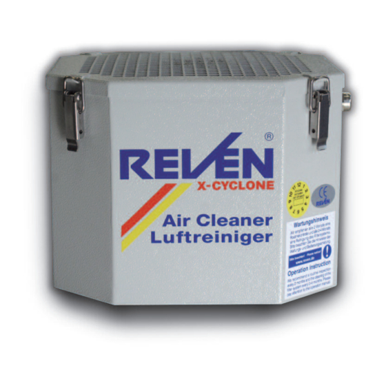 Reven X-CYCLONE RJ-1 Operating And Maintenance Instructions Manual