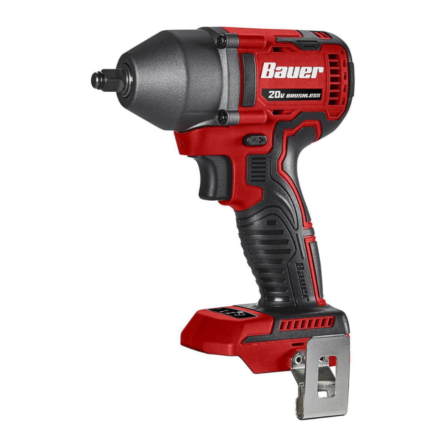 Bauer 2085C-BR, 2083CR-B, 58446, 58637 - 1/2 & 3/8 in. Impact Wrench Manual