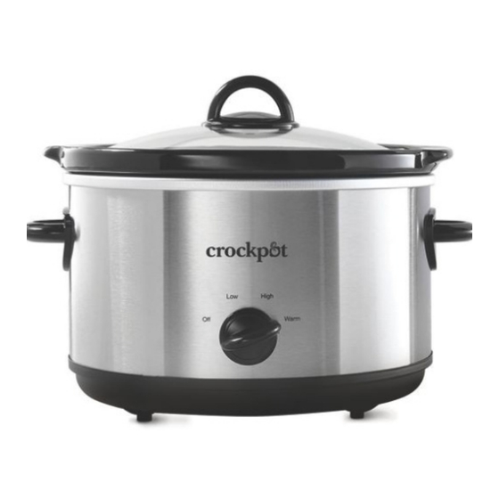 Crockpot SCR450-S-BR Quick Start Manual