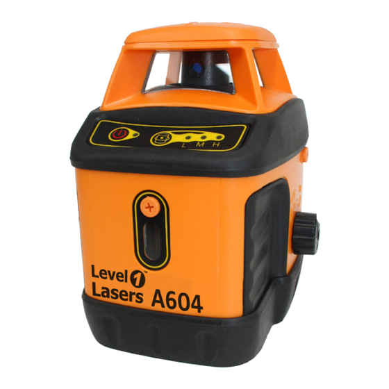 Level 1 Lasers A604 Manual