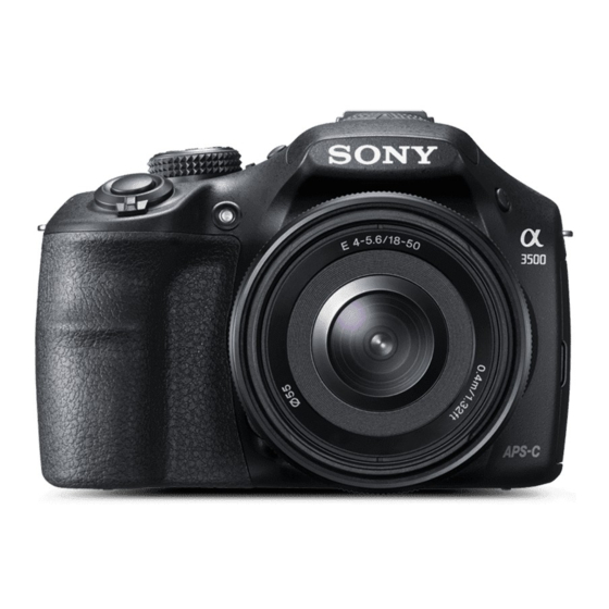 Sony ILCE-3500 Digital Camera Manuals