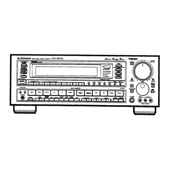 Pioneer VSX-9900S Operating Instructions Manual