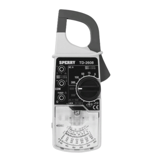 Sperry instruments TD-2608 Operating Instructions Manual