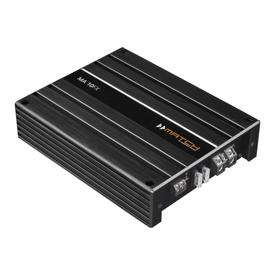 Audiotec Fischer MATCH MA 10FX Manual