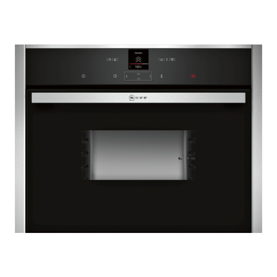 NEFF C17DR00.0 User Manual And Installation Instructions