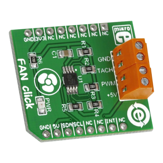 MicroElektronika Click Boards FAN Click Manual