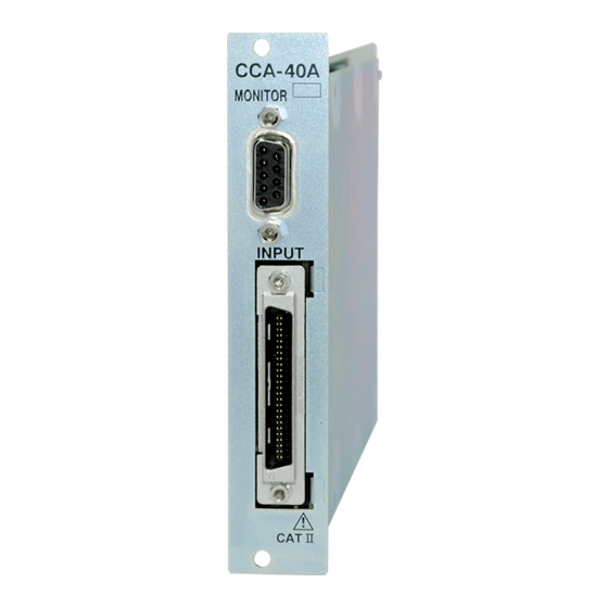 KYOWA CCA-40A Manuals