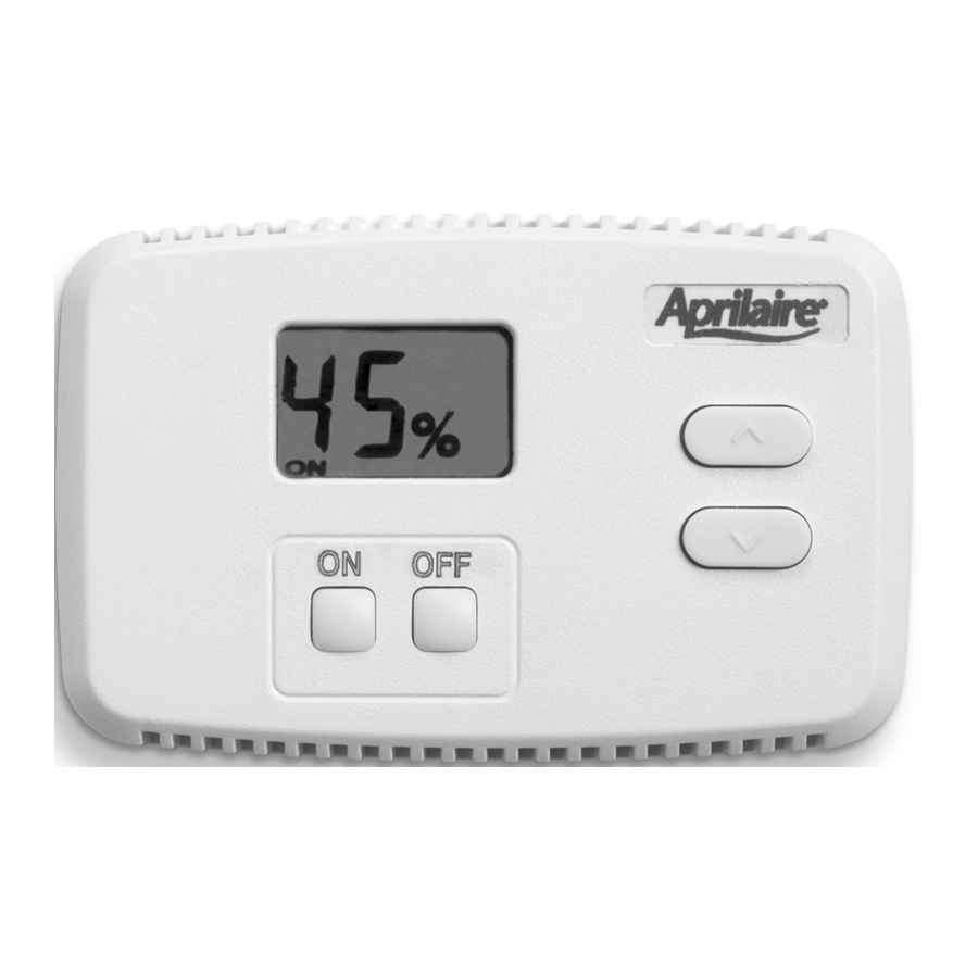 Aprilaire 70 - Living Space Control Manual