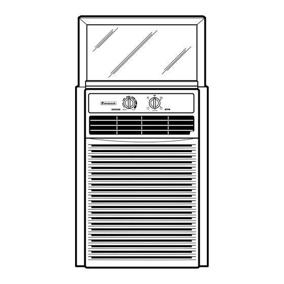 Friedrich SV08A10 Service And Parts Manual